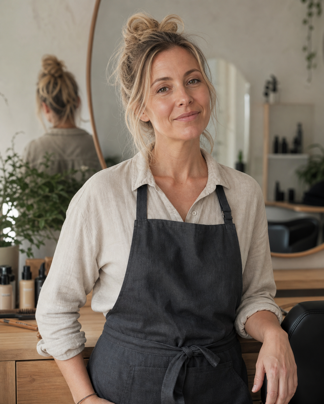 Linnea, fiktiv salongsägare och senior stylist